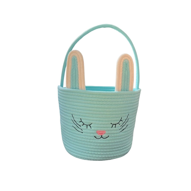Panier de Pâques et panier de rangement en forme de lapin tissé à la main et panier de rangement des Fêtes et paniers de décoration intérieure