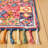 Oriental Hand Tufted Wool/Cotton Area Rug in Pink/Turquoise/Brown/Yellow-1091789475