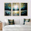 «Abstract Nature Trees», peinture II, reproduction sur toile-87930613-87930616