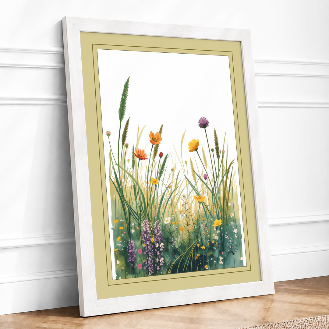 Meadow Wildflowers Botanical - Framed Print