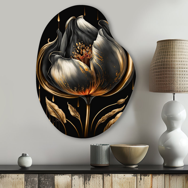 Eicher - art mural asymétrique en forme de poire tulipe, H 30 po x l 22 po x P 1 po