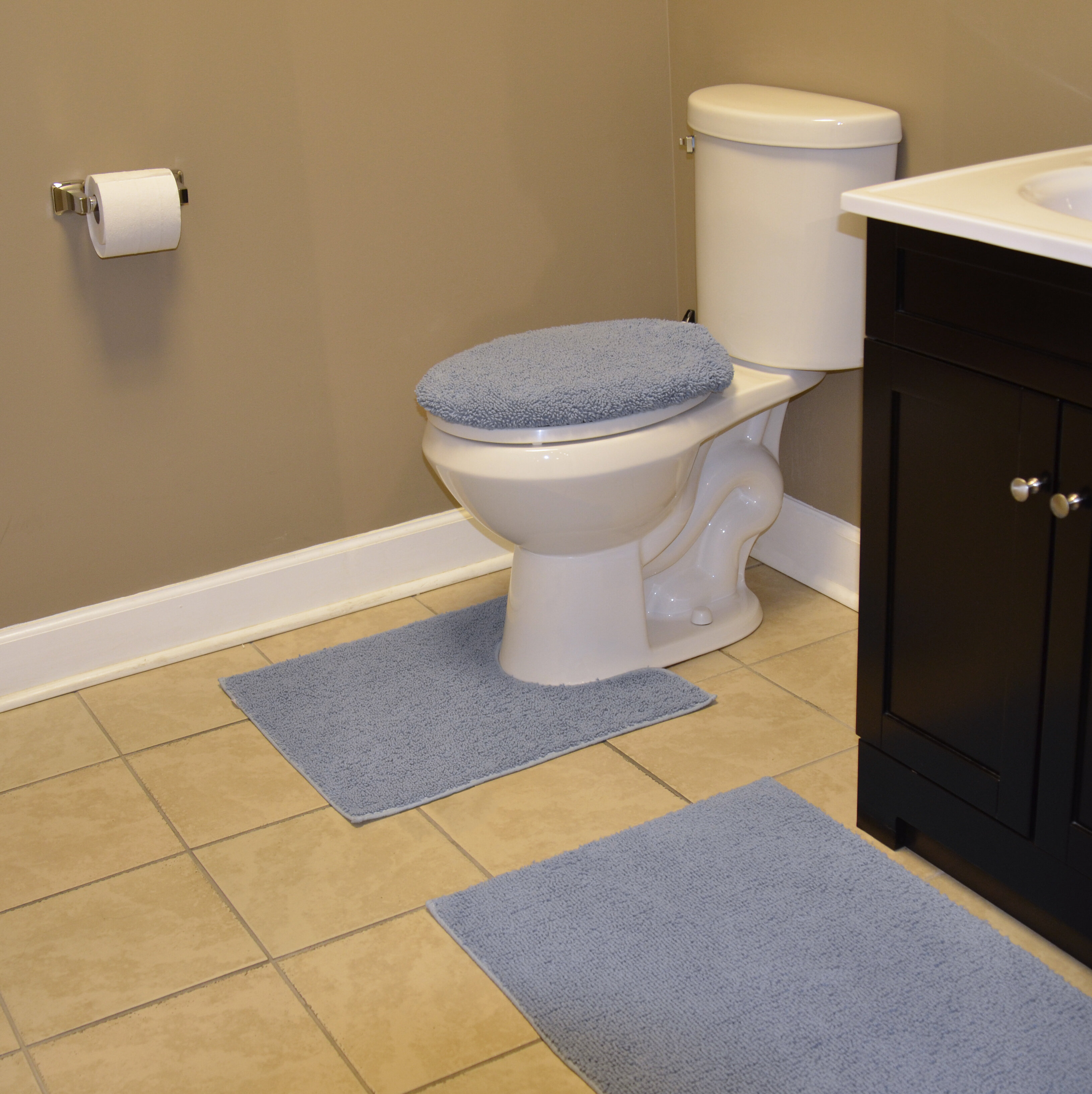 Saveion Bath Rug Set with Non-Slip Backing