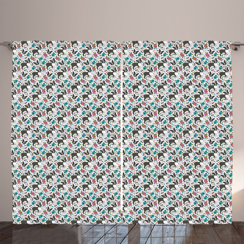 Polyester Standard Curtain Pair, 280cm W x 200cm L