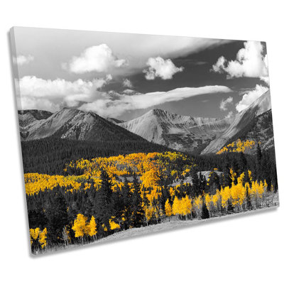 Autumn Landscape Mountains - Wrapped Canvas Print