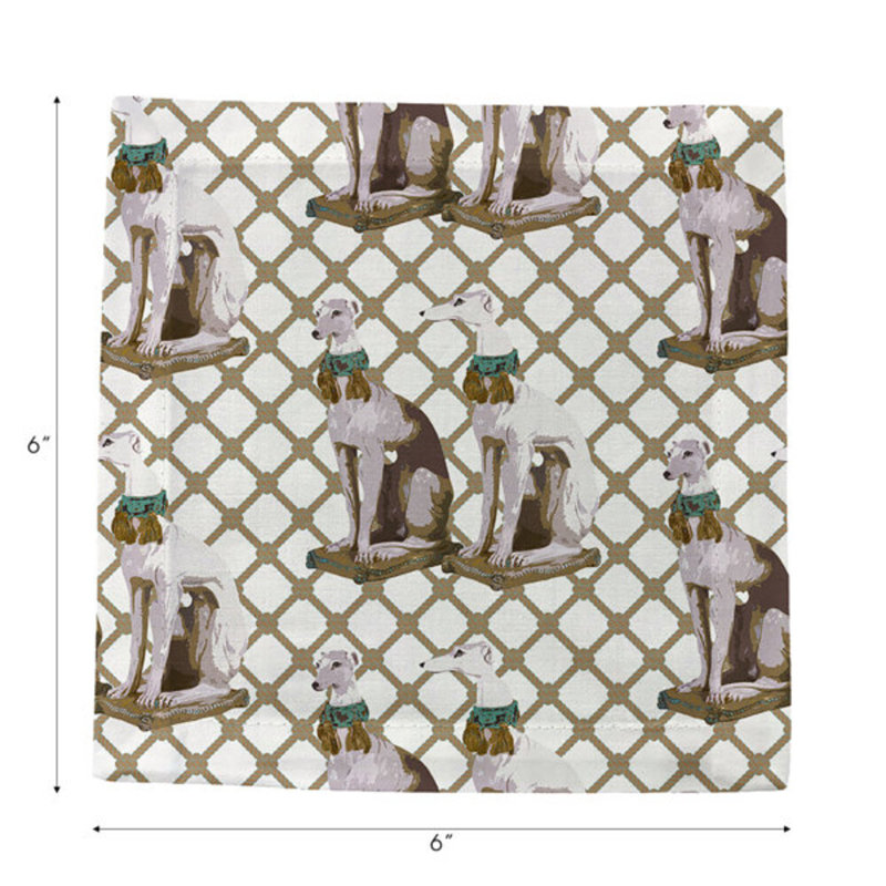 Regal Greyhound Square Napkins, 6" W x 6" L, Luxe