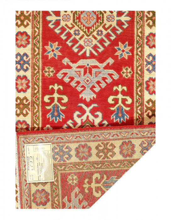 Tapis de couloir unique en laine 2 pi 9 po x 8 pi 4 po Soderberg Rouge, bleu marine, beige