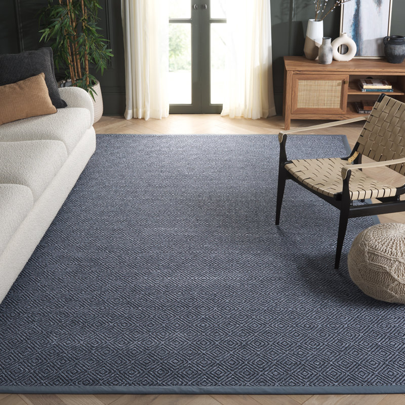 Napa Faux Sisal 144 Area Indoor/Outdoor Area Rug In Marble / Charcoal, Rectangle 8' x 10'