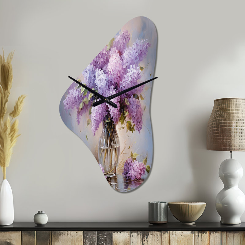 Horloge murale traditionnelle en métal, impression romantique, Grand