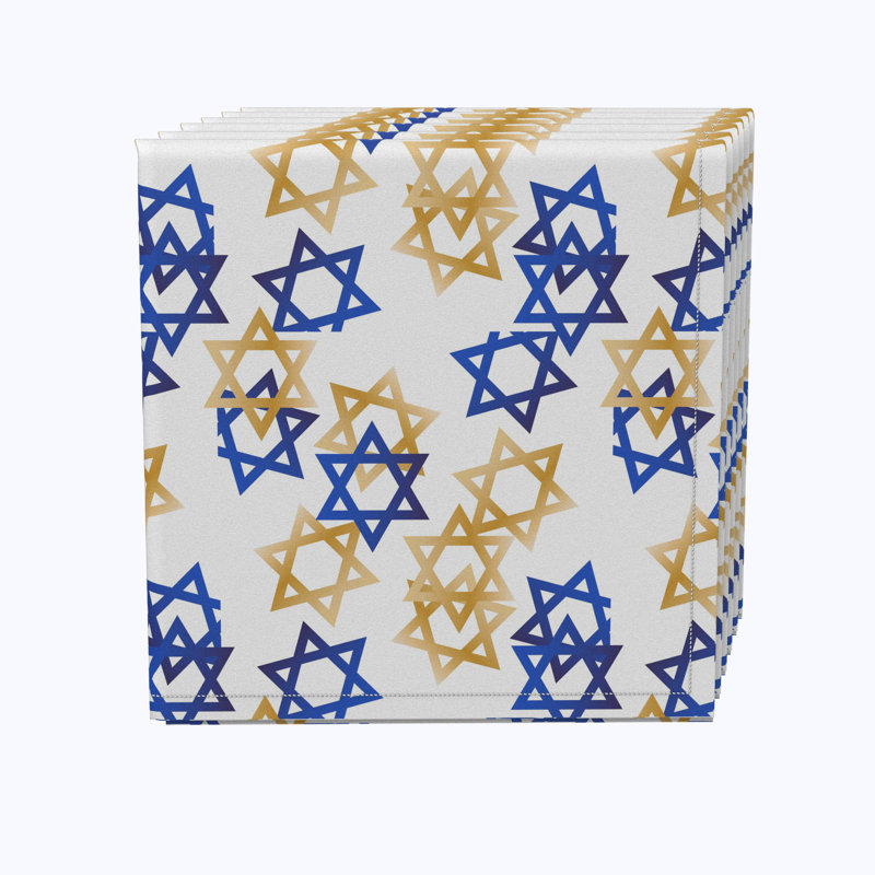 Polyester Geometric Square Napkin, Star of David