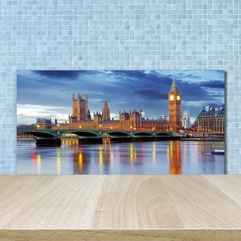 River Thames London - Print, Glass, 50cm H x 100cm W
