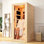 Sauna infrarouge 1 personne, saunas infrarouges pour la maison, sauna sec en bois massif 110 V avec chauffe-pieds