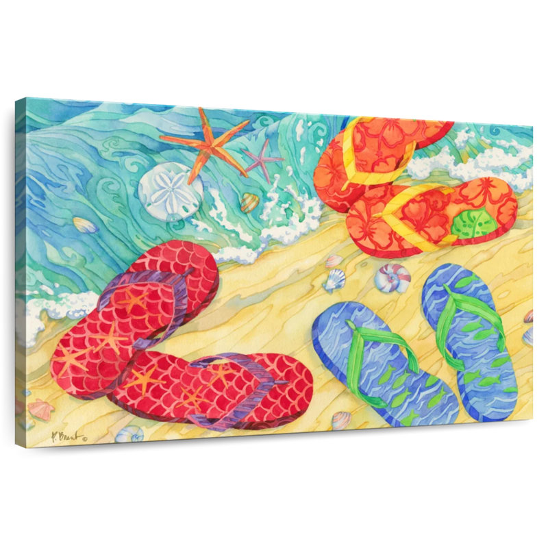 Gillard Tide Pool Flip Flops, 24" H x 36" W