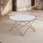 Table basse ronde Brielle en verre dépoli