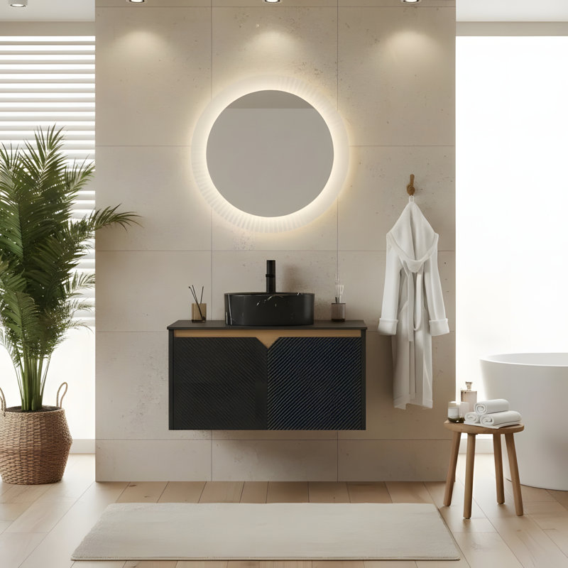 Wall-Mounted Floating Bathroom Vanity, 30"