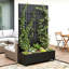 Metal Raised Garden Bed with Trellis on Wheels Weather-Resistant Planter Box with Garden Divider-797260467-797260478