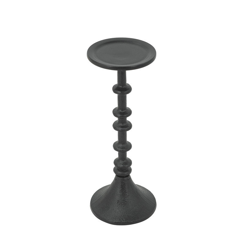 Porte-bougie en fer noir Spindle Design