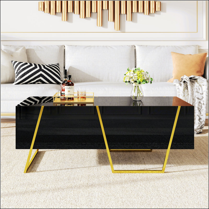 Modern Rectangular High Gloss Coffee Table
