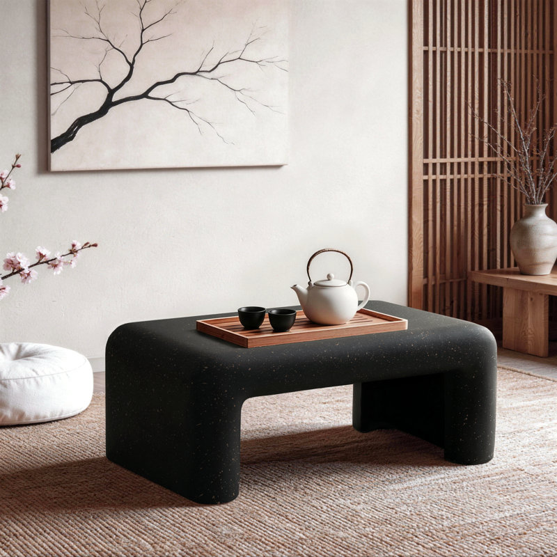 Table basse sculpturale Albert, Noir