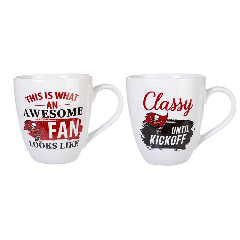 Ensemble de 2 tasses à café NFL, Buccaneers de Tampa Bay