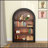 4-Shelf Tall Arched Bookcase, Robust MDF Storage Organizer for Books and Decor, Modern Elegance for Any Room