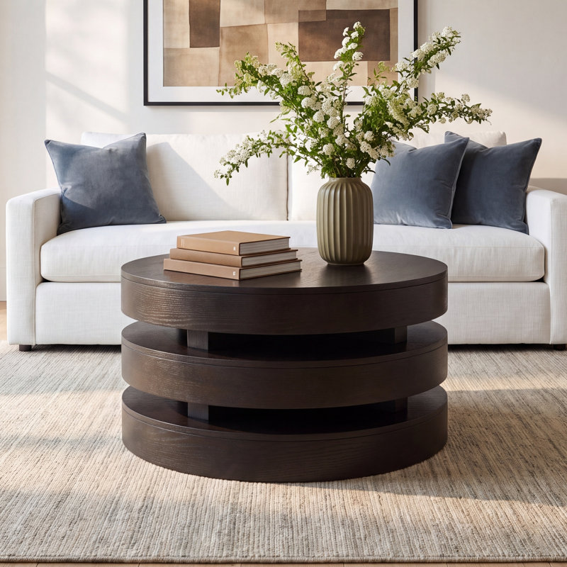 Givry Single Coffee Table, Espresso Wood