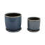Modern Textured Ceramic Planter with Saucer-1936006861-1936006851