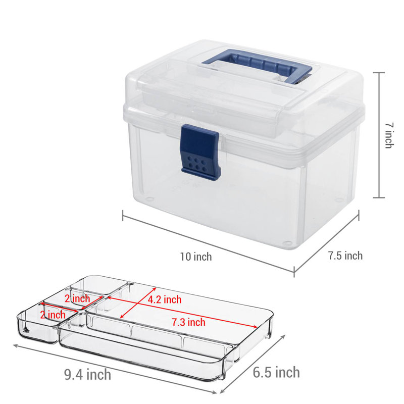 Clear Bin Supply Storage Box Container