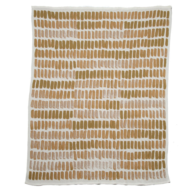 Knitted Throw Blanket, Moss