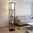 Etagere Floor Lamp With 3-Tier Shelves, LED Standing Light With Storage For Home Décor And Organization, Fabric Shade For Ambient Lighting