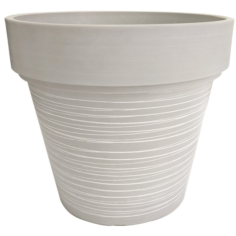 Pot Planter, White, 9.84" H x 11.81" W x 11.81" D