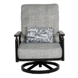 Holland Cushioned High Back Lounge Swivel Rocker w/One Accent Pillow
