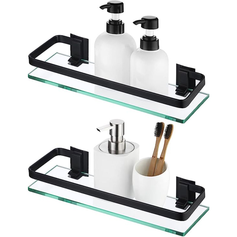Enrisma 2 pièces, Noir, H 4,72 po x l 13,78 po x P 1,65 po