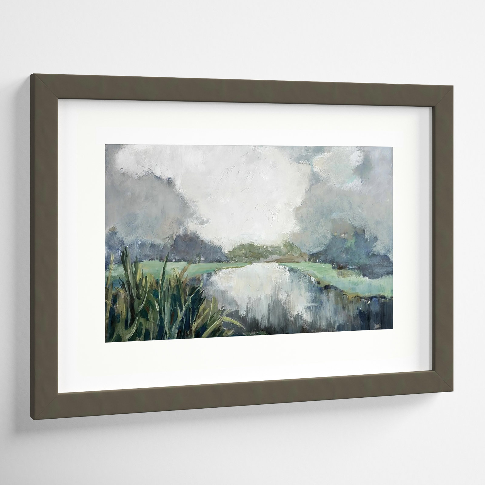 Passage by Mary Parker Buckley, Framed Print, 13" H x 18" W, Gray