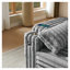 Canapé-lit convertible en velours côtelé gris clair avec lit escamotable, accoudoirs de rangement et ports de chargement USB - 3 positions réglables