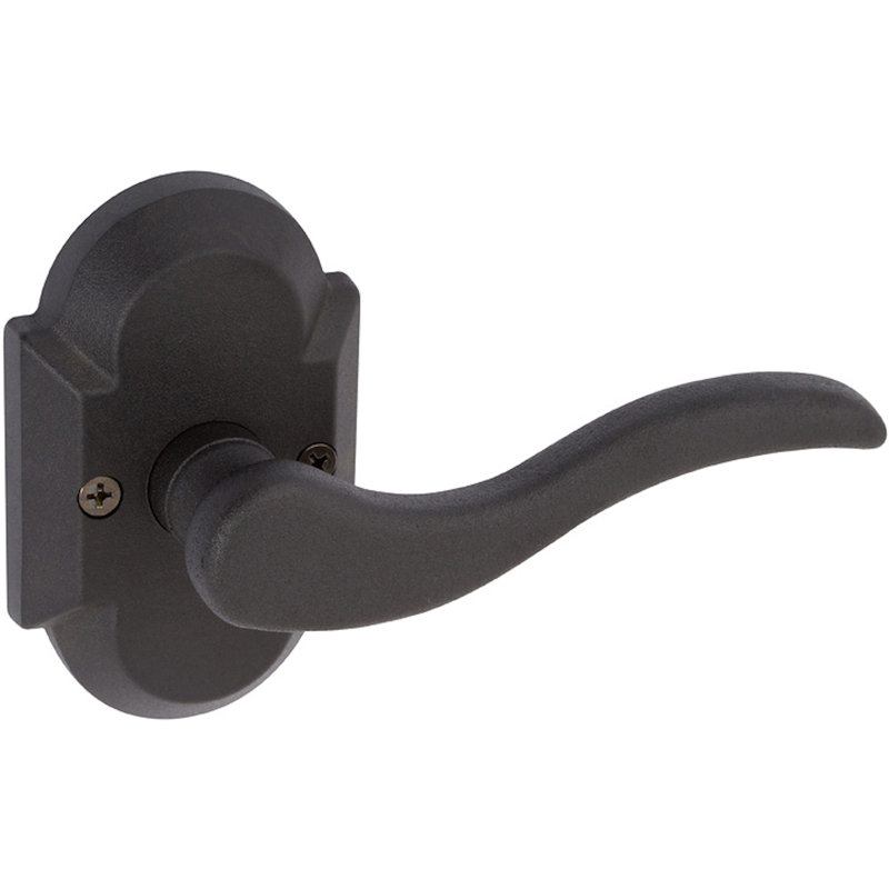 Sandcast Collection Keyed (Entry) Door Lever, Right, Aged Black
