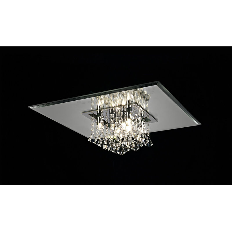 Lopez Flush Mount, 8 Light, Polished Chrome