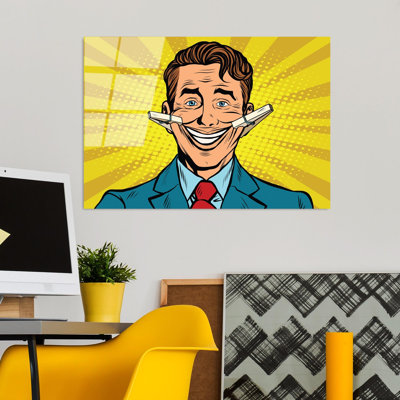 Superbe peinture murale en verre trempé 27,6 po x 39,4 po | 100% verre trempé, épaisseur: 0,16 pouce | Décoration élégante pour le salon ou le bureau, durable et facile à nettoyer, idée de cadeau parfaite