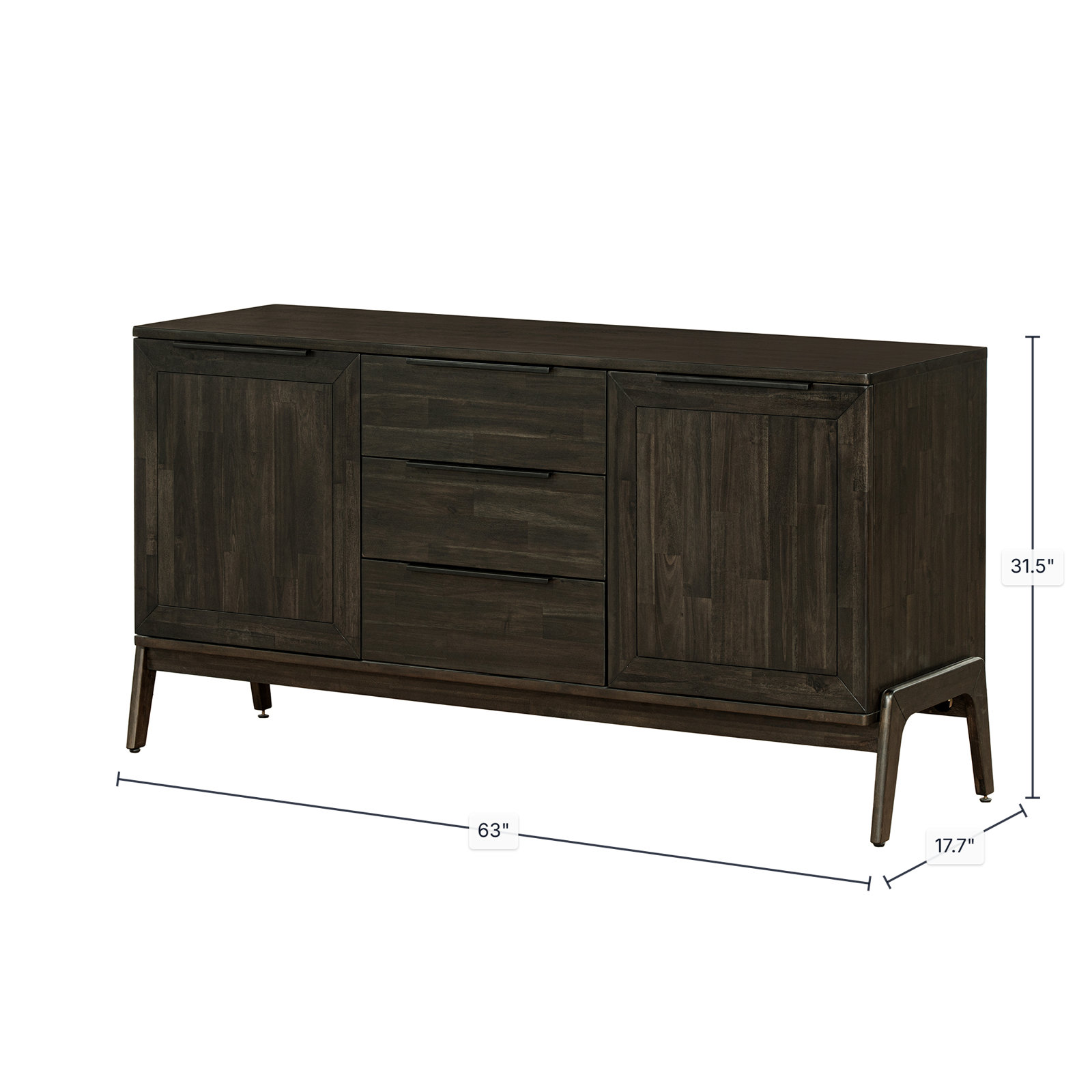 Vanfleet 63'' Sideboard, Black