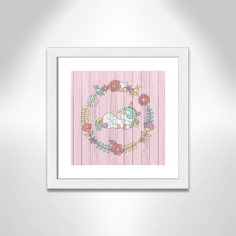 Décoration murale pour enfants, H 16 po x l 16 po x P 0,63 po, Cadre blanc