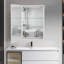 30X20 Inch LED Bathroom Medicine Cabinet Surface Mounted Cabinets With Lighted Mirror  White Left Open