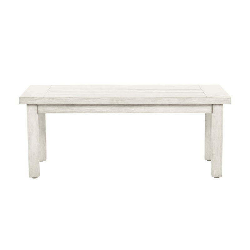 Club Aluminum Outdoor Coffee Table, Chalk