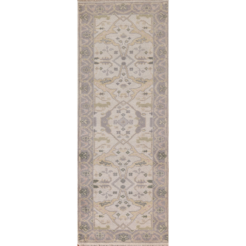 Tapis de couloir oriental fait à la main Oushak 3 x 8