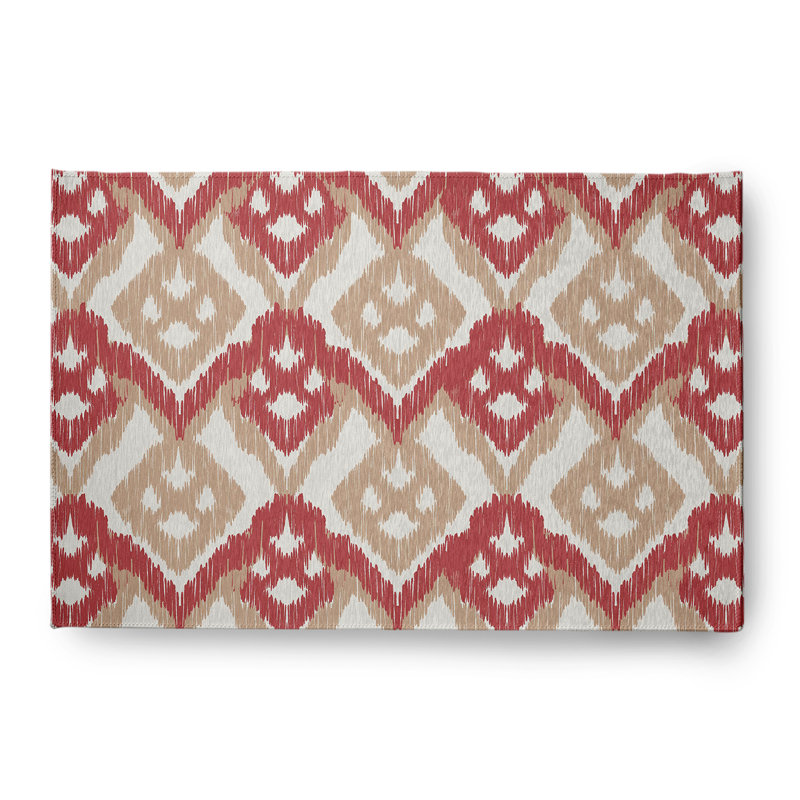 Chenille Ikat Indoor Rug, Rectangle 4' x 6'