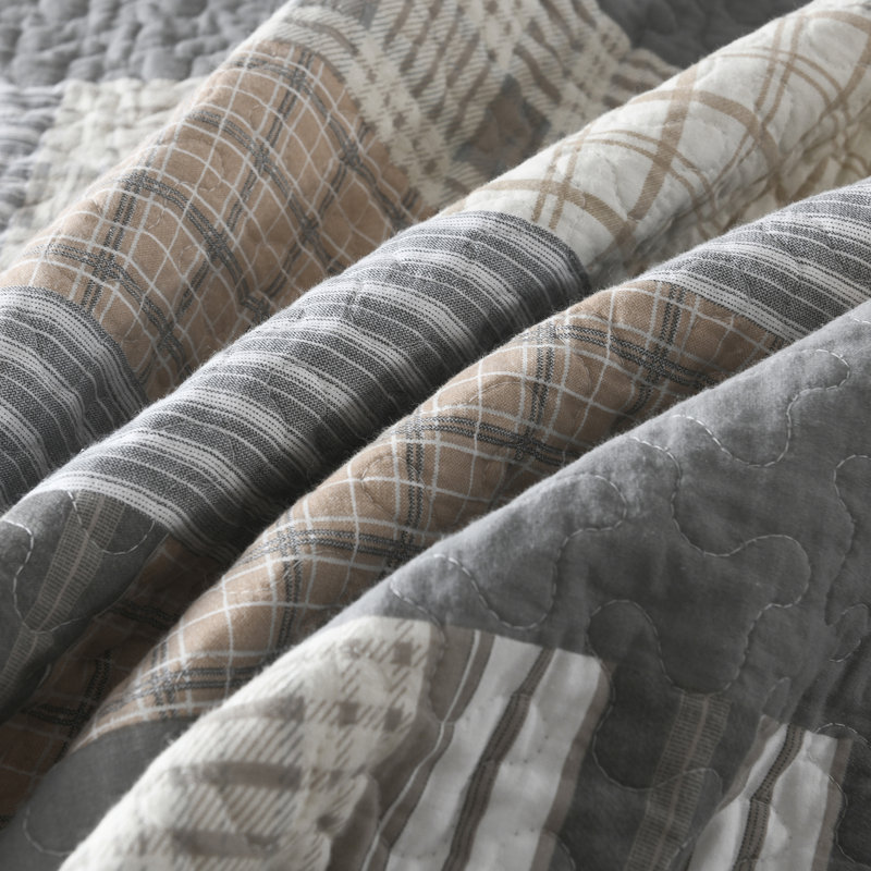 Ensemble de courtepointe 100% coton 98 po x 90 po DDUOXIN - 1 courtepointe avec 2 taies décoratives