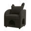Fauteuil gris foncé avec oreilles de lapin | Fauteuil à double entrée 3 en 1 avec tissu résistant aux égratignures à triple entrée, 27,4 x 25,2 x 37,4 po