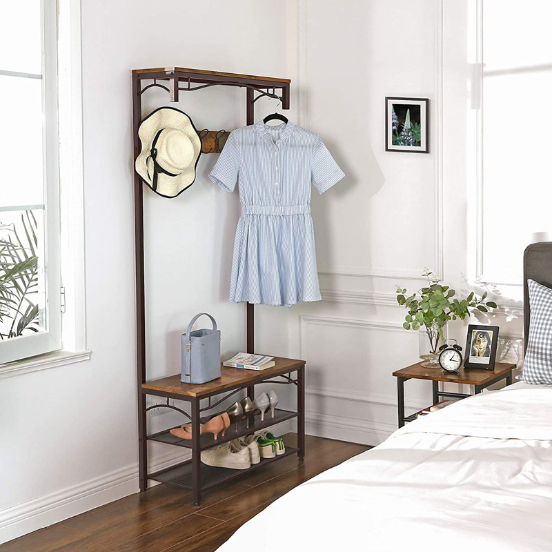Portemanteau avec banc et rangement pour chaussures Fredson