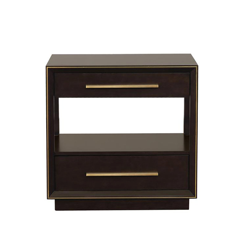 2-Drawer Nightstand, Rectangular Side Table