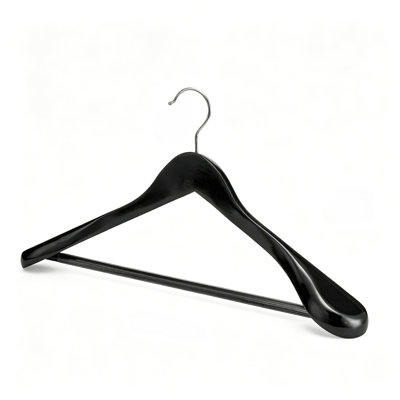 Premium Solid Wood Suit Hangers With Wide Shoulder Design, Non-Slip Pants Bar And 360° Swivel Hook For Coats, Jackets And Heavy Clothing