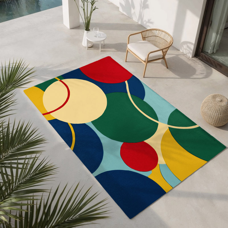 Peppy Flair Indoor And Outdoor Area Rug, Rectangle 9' x 12'
