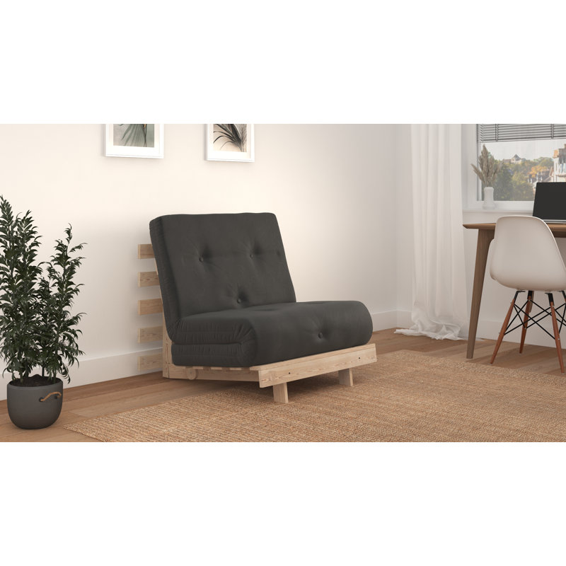 Chenango 75cm Upholstered Futon Chair, Gun Grey
